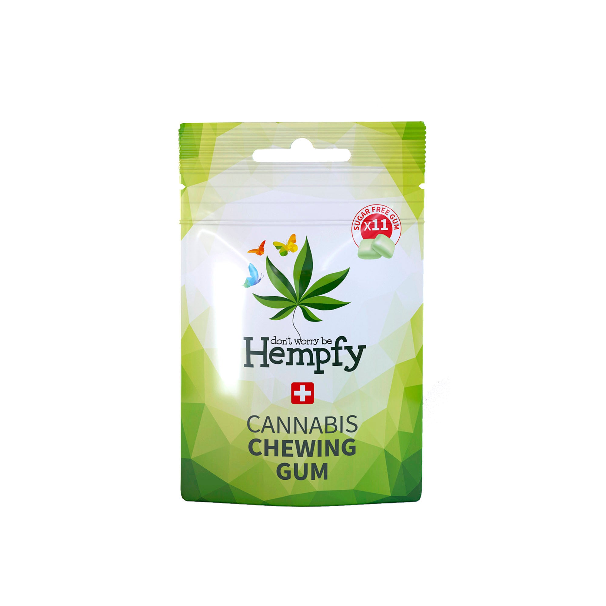Hempfy chewing gum, box of 14 pouches