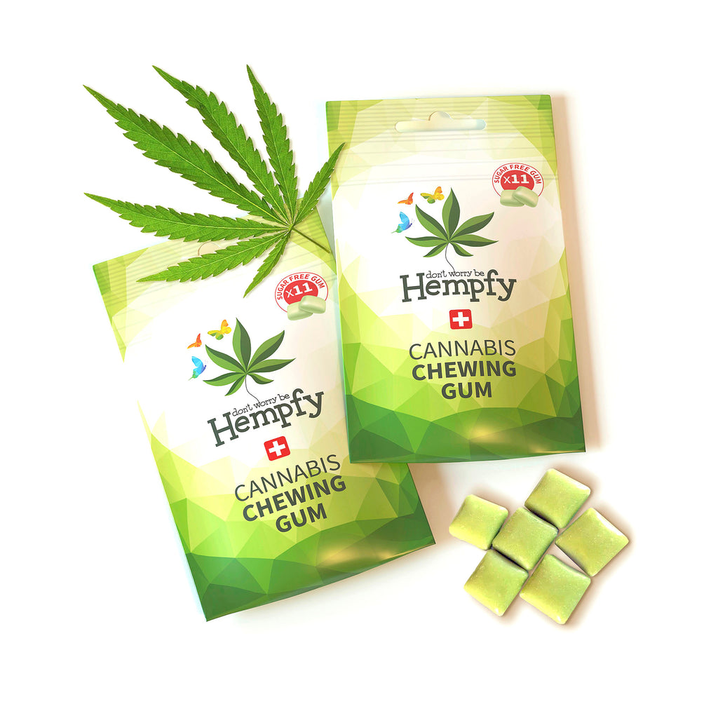 Hempfy chewing gum, trial set of 6 pouches